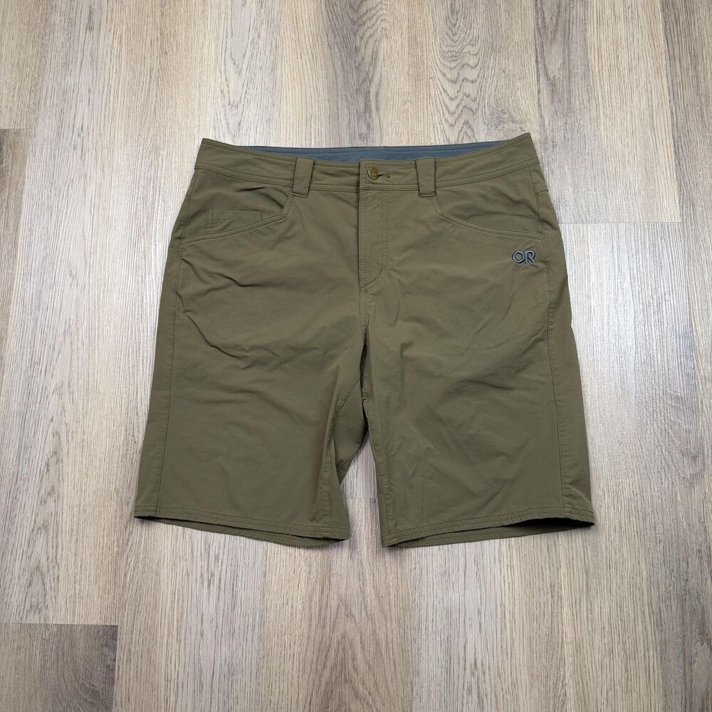 Outdoor Research Shorts Mens 36 Green 10in Inseam Stretch Hiking Outdoor Casual